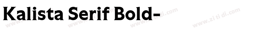 Kalista Serif Bold字体转换